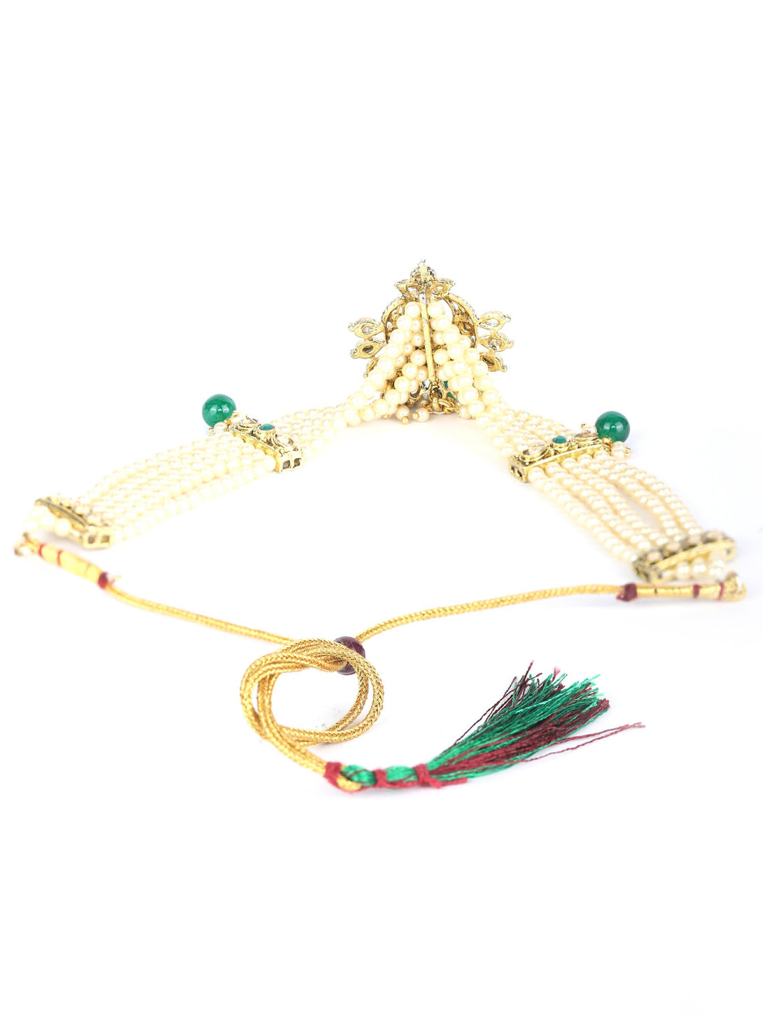 Women's Green Kundan Gold Plated Choker Set - Priyaasi - Indiakreations