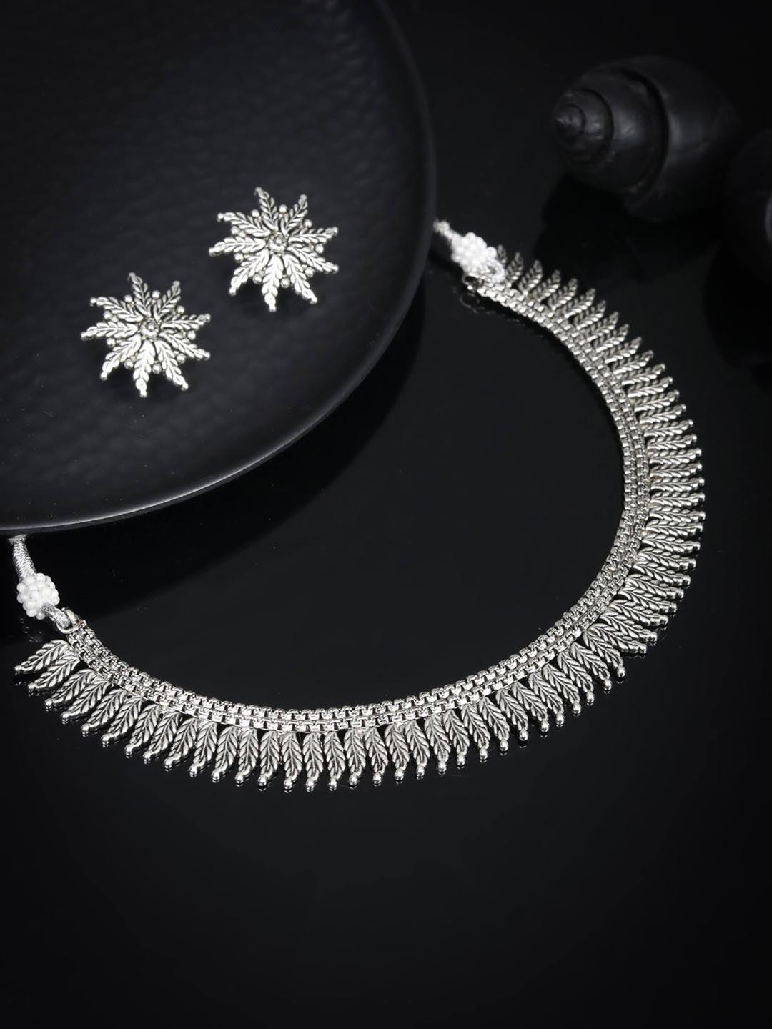 Women's German Silver Plated Jewellery Set - Priyaasi - Indiakreations