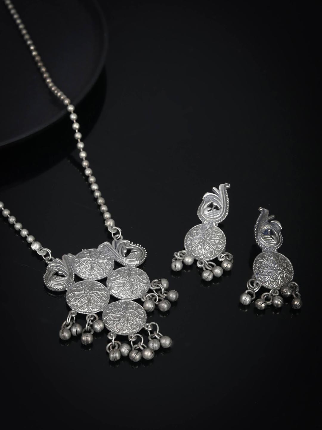 Women's Ghungroo German Silver Plated Jewellery Set - Priyaasi - Indiakreations