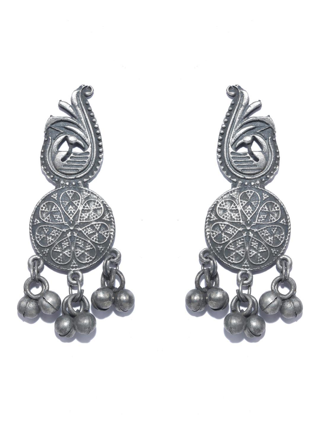 Women's Ghungroo German Silver Plated Jewellery Set - Priyaasi - Indiakreations