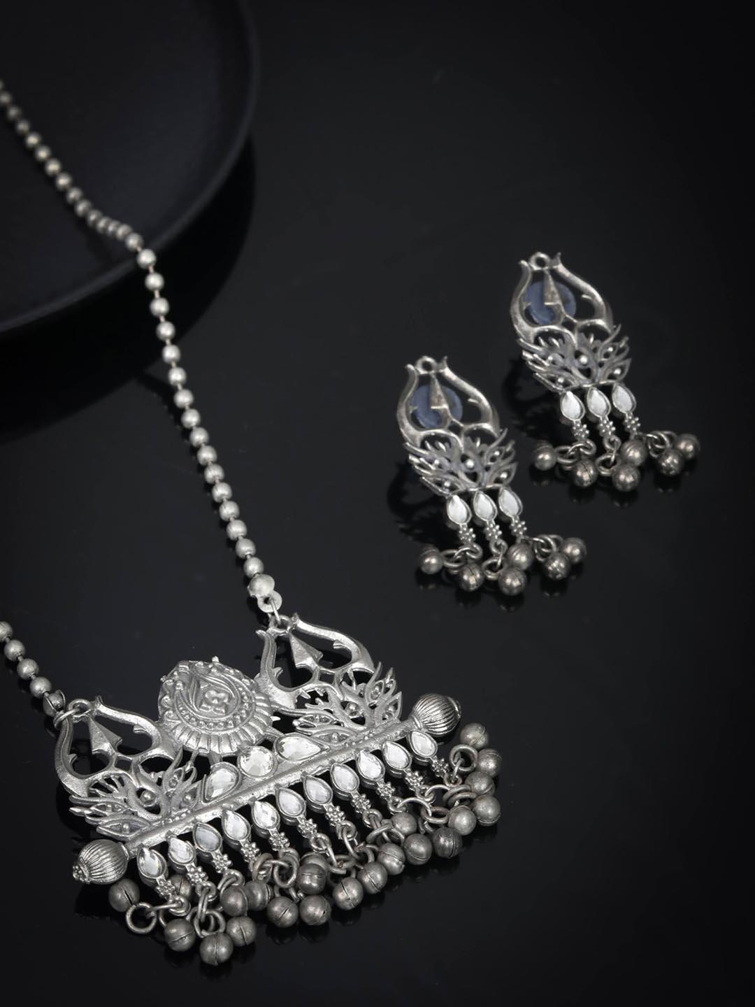 Women's Ghungroo German Silver Plated Jewellery Set - Priyaasi - Indiakreations