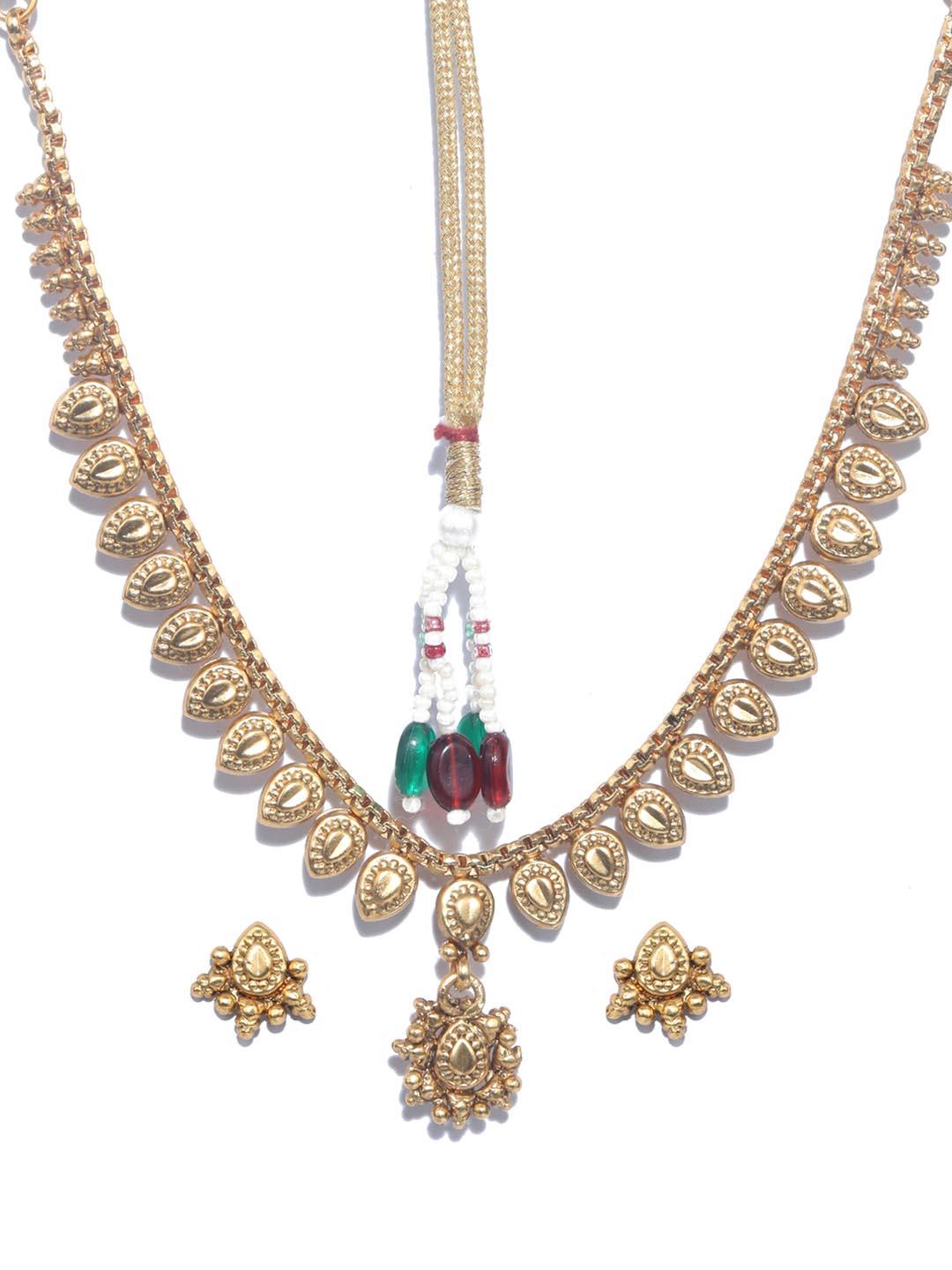 Women's Gold Plated Jewellery Set - Priyaasi - Indiakreations