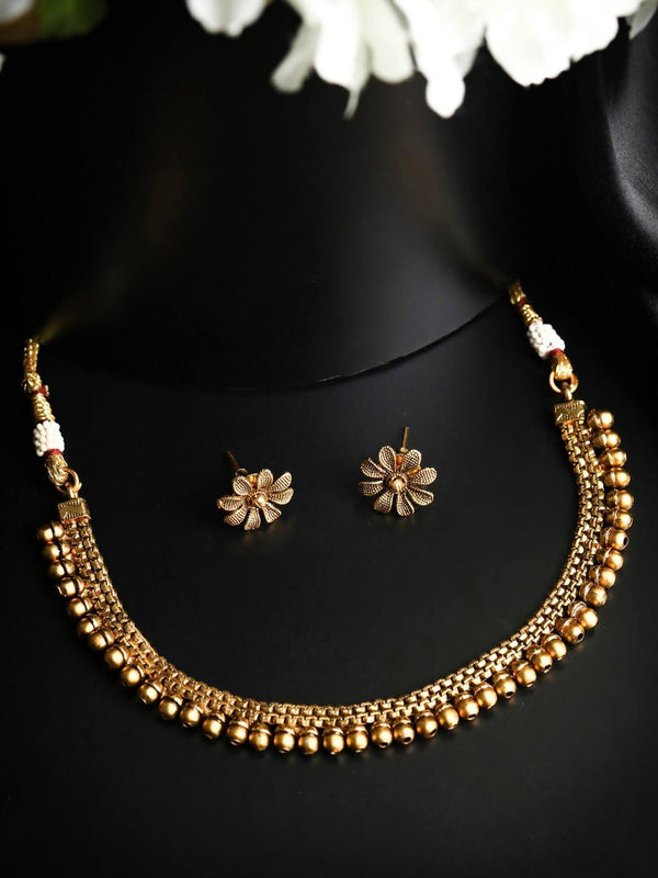 Women's Emerald Gold Plated Jewellery Set - Priyaasi - Indiakreations