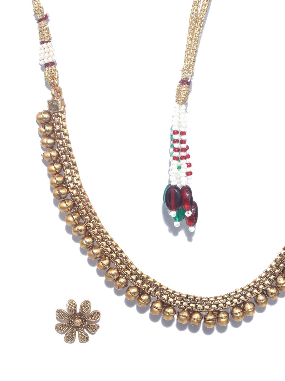 Women's Emerald Gold Plated Jewellery Set - Priyaasi - Indiakreations