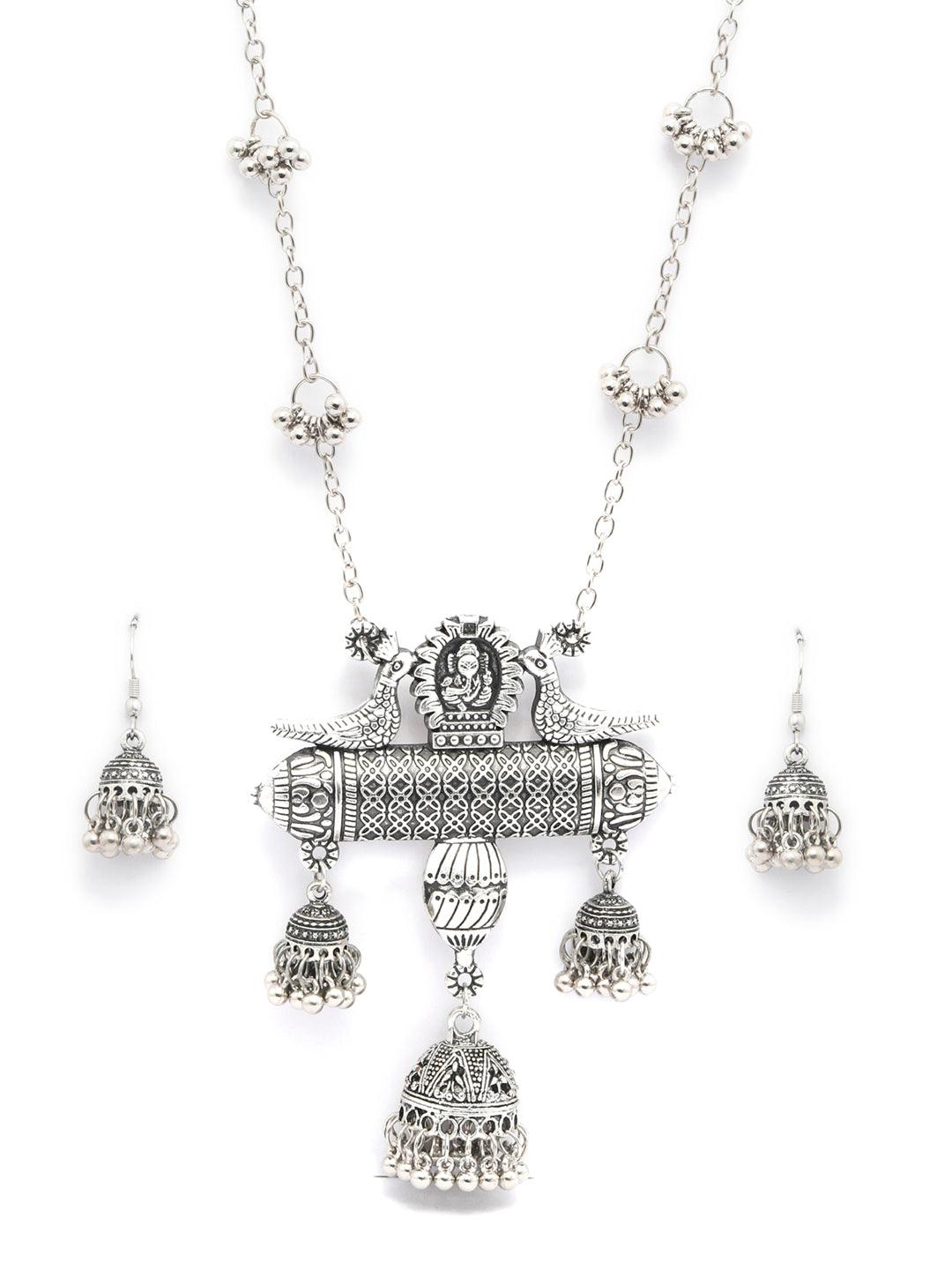 Women's Tribal Ganesha Oxidised Jewellery Set- Priyaasi - Indiakreations