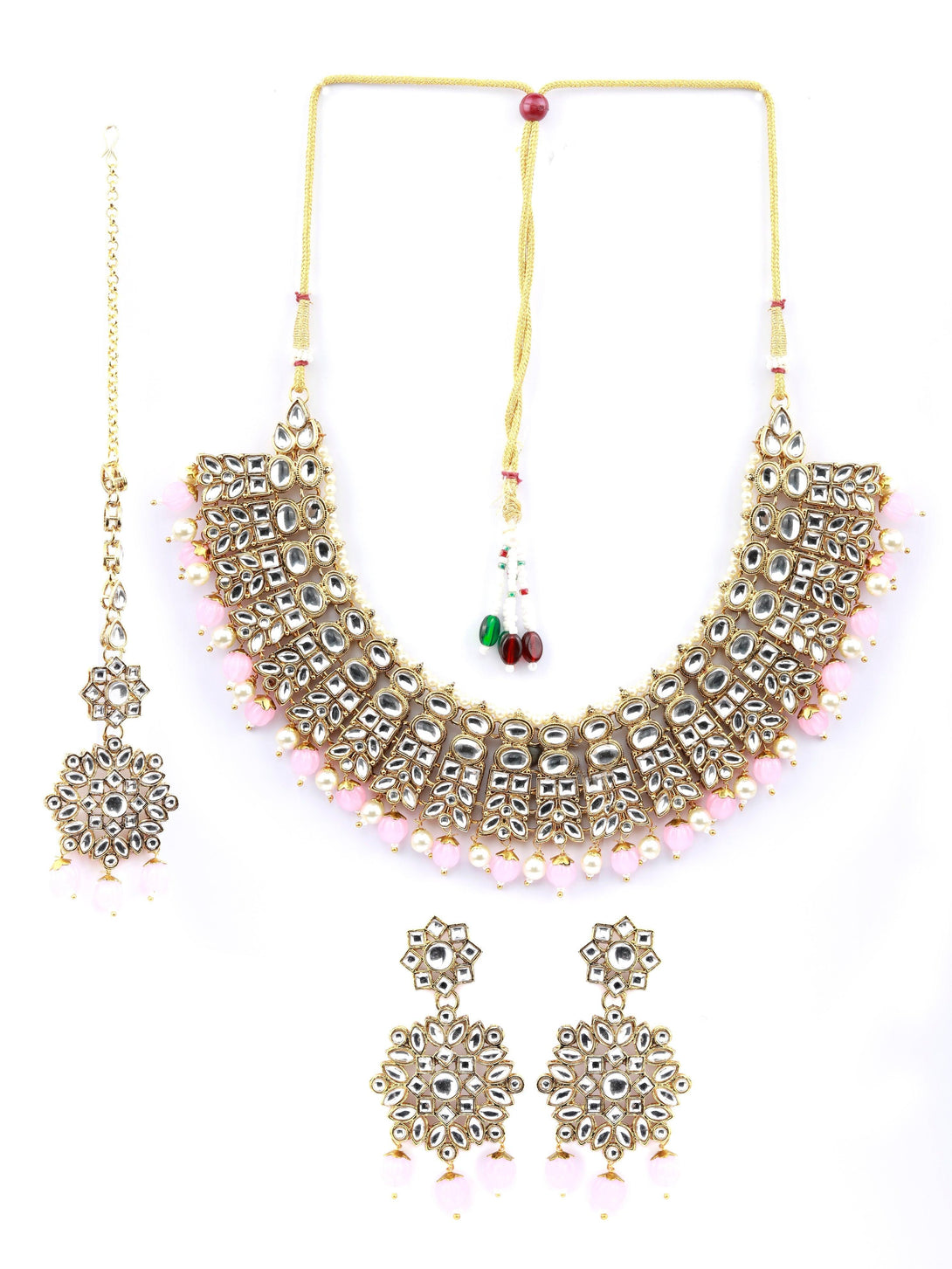 Women's Traditional Kundan Gold Plated Jewellery Set - Priyaasi - Indiakreations