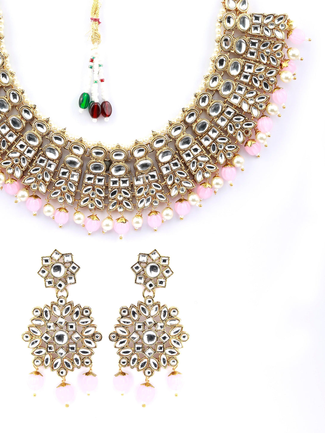 Women's Traditional Kundan Gold Plated Jewellery Set - Priyaasi - Indiakreations