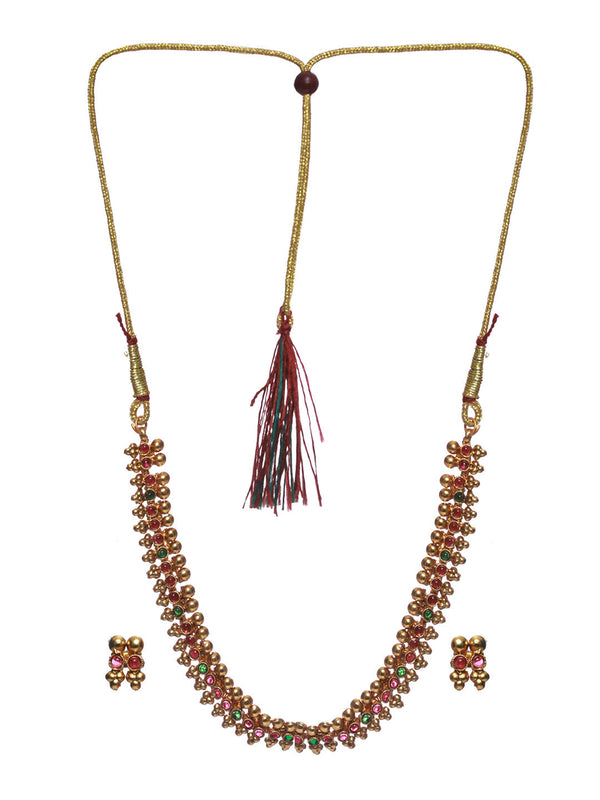 Women's Traditional Multicolor Gold Plated Jewellery Set - Priyaasi