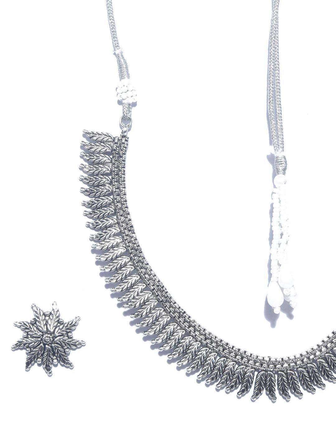 Women's German Silver Plated Jewellery Set - Priyaasi - Indiakreations