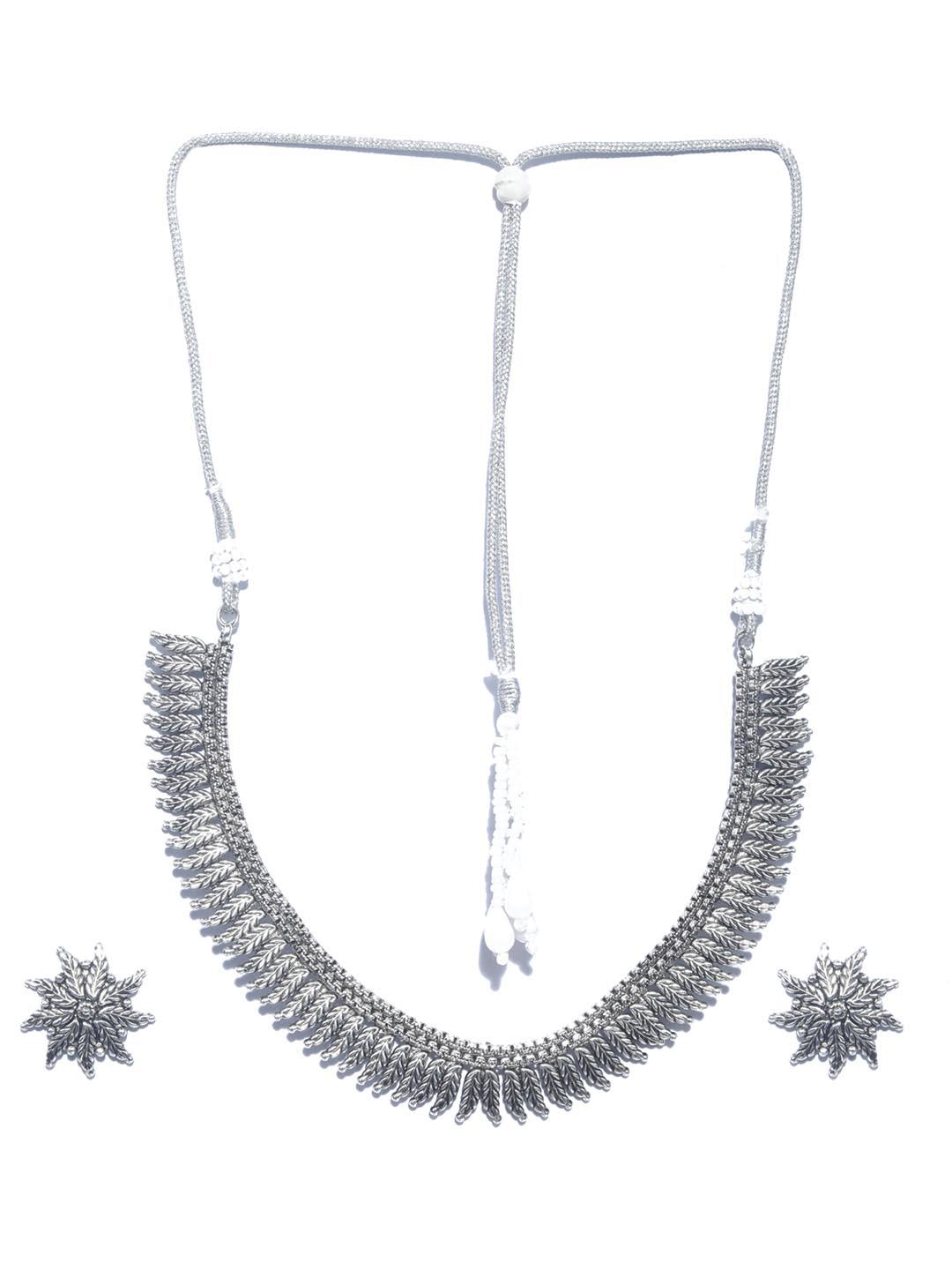 Women's German Silver Plated Jewellery Set - Priyaasi - Indiakreations