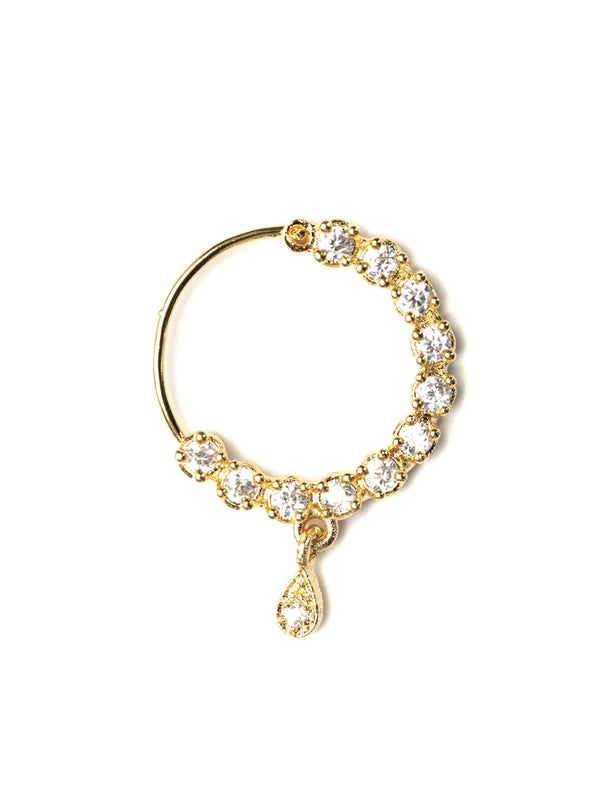 Women's Gold Plated American Diamond Nath- Priyaasi