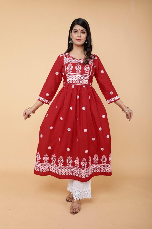 Women's Ethnic Anarkali Kurti with Pant-NOZ2TOZ - Indiakreations