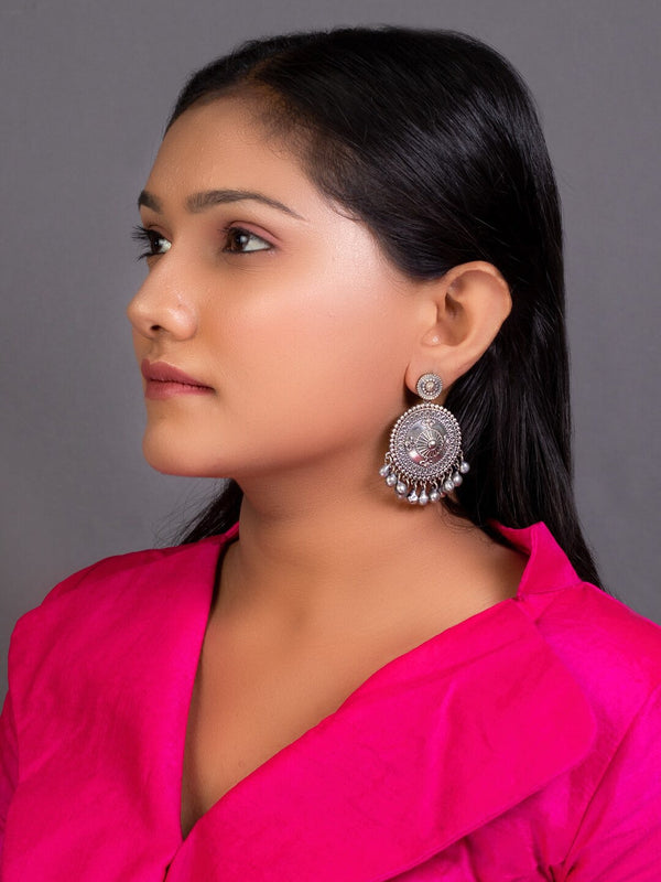 Women's Silver-Plated Contemporary Drop Earrings - Morkanth