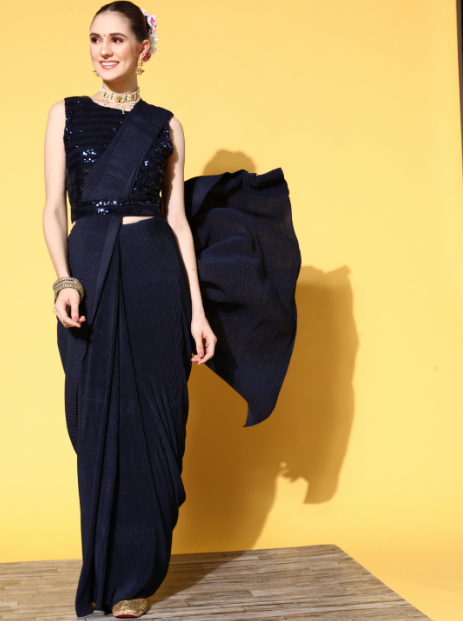 Women's Black Saree Collection - Dwija Fashion