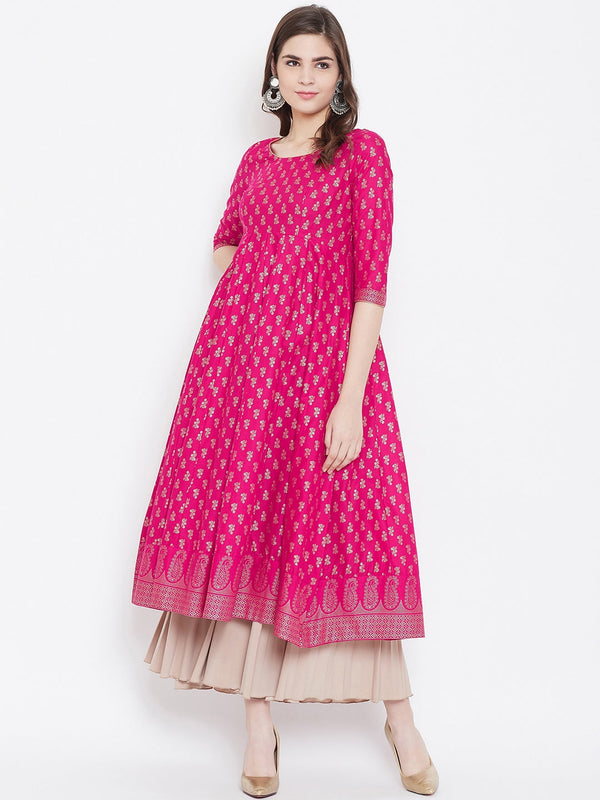 Women's Cotton Stylish Anarkali Kurta - Noz2Toz