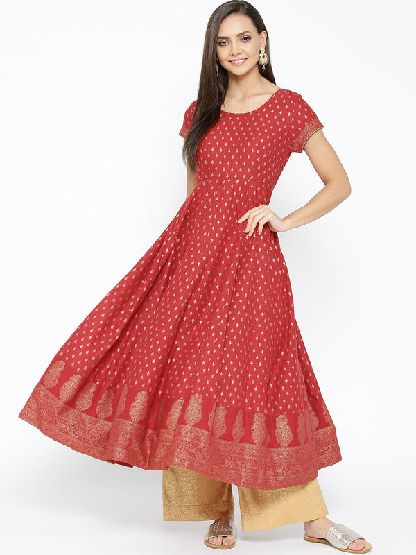 Women's Cotton Stylish Anarkali Kurta - Noz2Toz