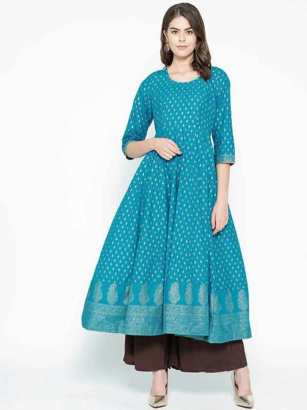 Women's Cotton Stylish Anarkali Kurta - Noz2Toz