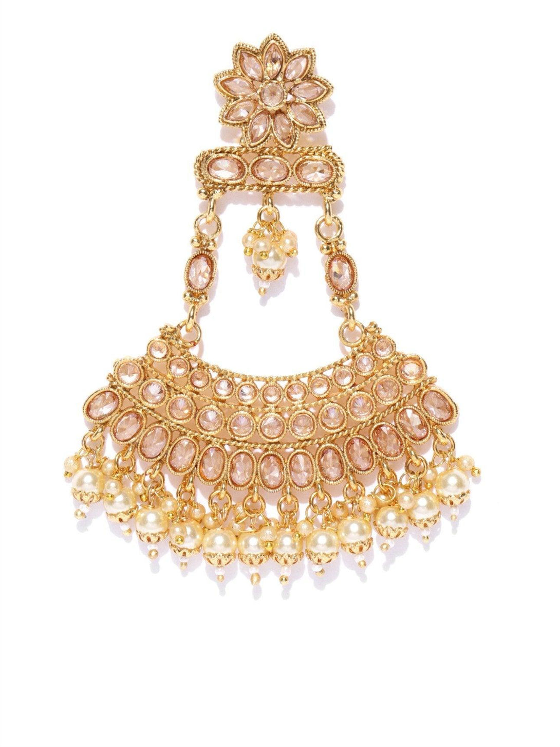 Women's Stylish Gold plated Kundan Pasa/Chabi Challa For Women And Girls - Priyaasi - Indiakreations