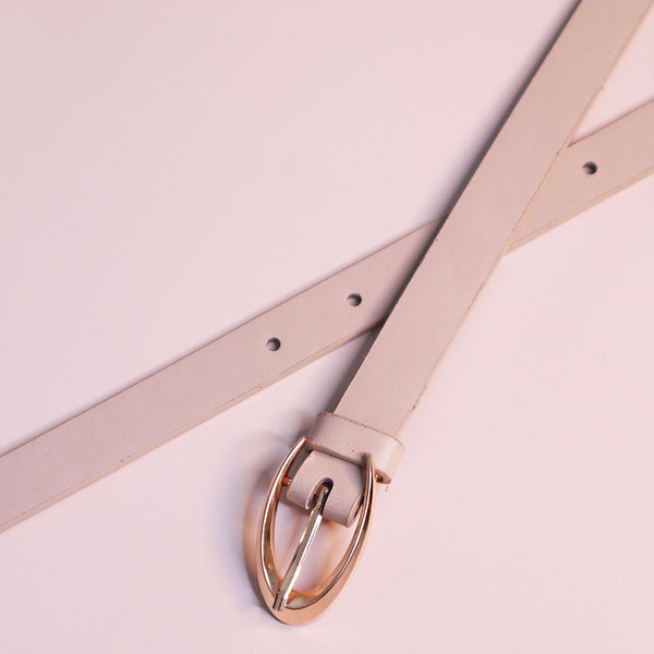 Beige Always In Style Slim Belt