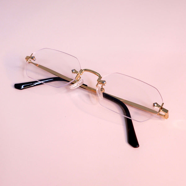 Trendy Rimless Transparent Sunglasses