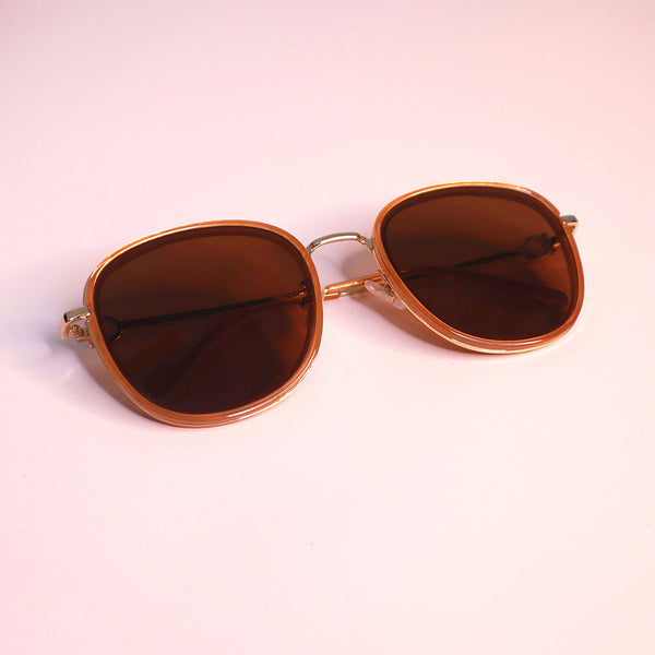 Style Statement Orange Round Sunglasses