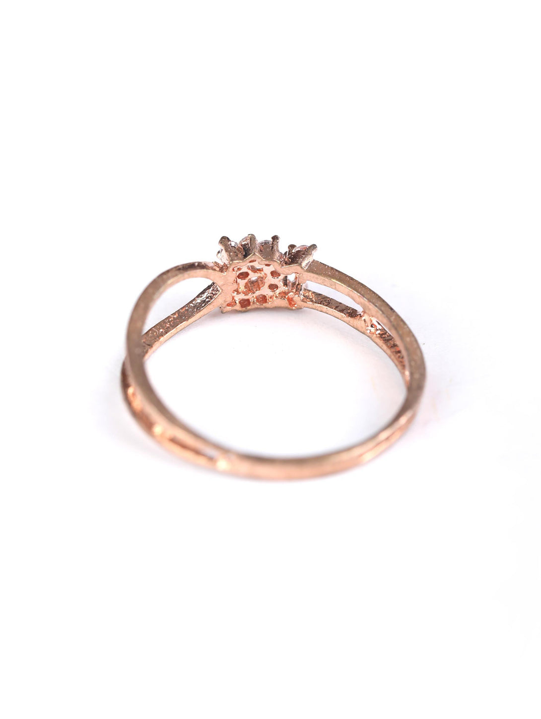 Women's American Diamond Rose Gold Plated Ring - Priyaasi - Indiakreations