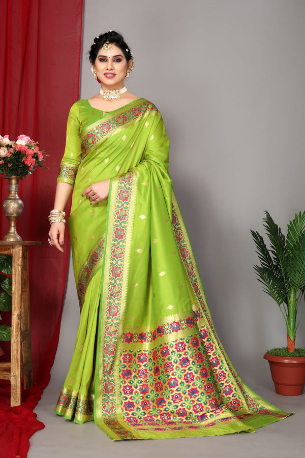 Women's Green Designer Saree Collection - Dwija Fashion