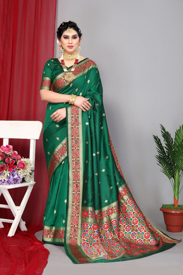 Women's Green Designer Saree Collection - Dwija Fashion