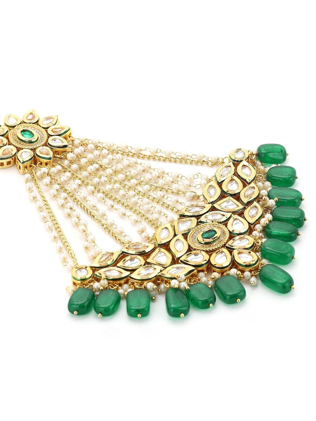 Women's Kundan Jhoomar - Ruby Raang - Indiakreations