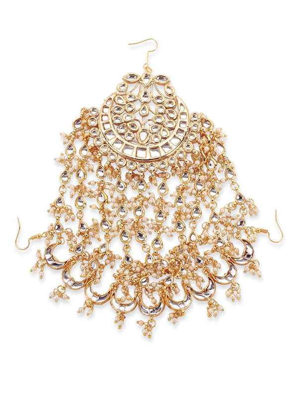 Women's Kundan Jhoomar - Ruby Raang - Indiakreations