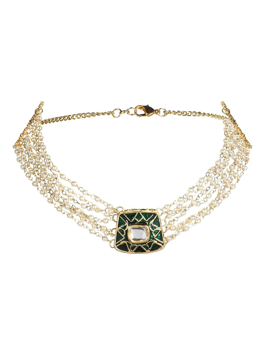 Women's Kundan Choker - Ruby Raang - Indiakreations