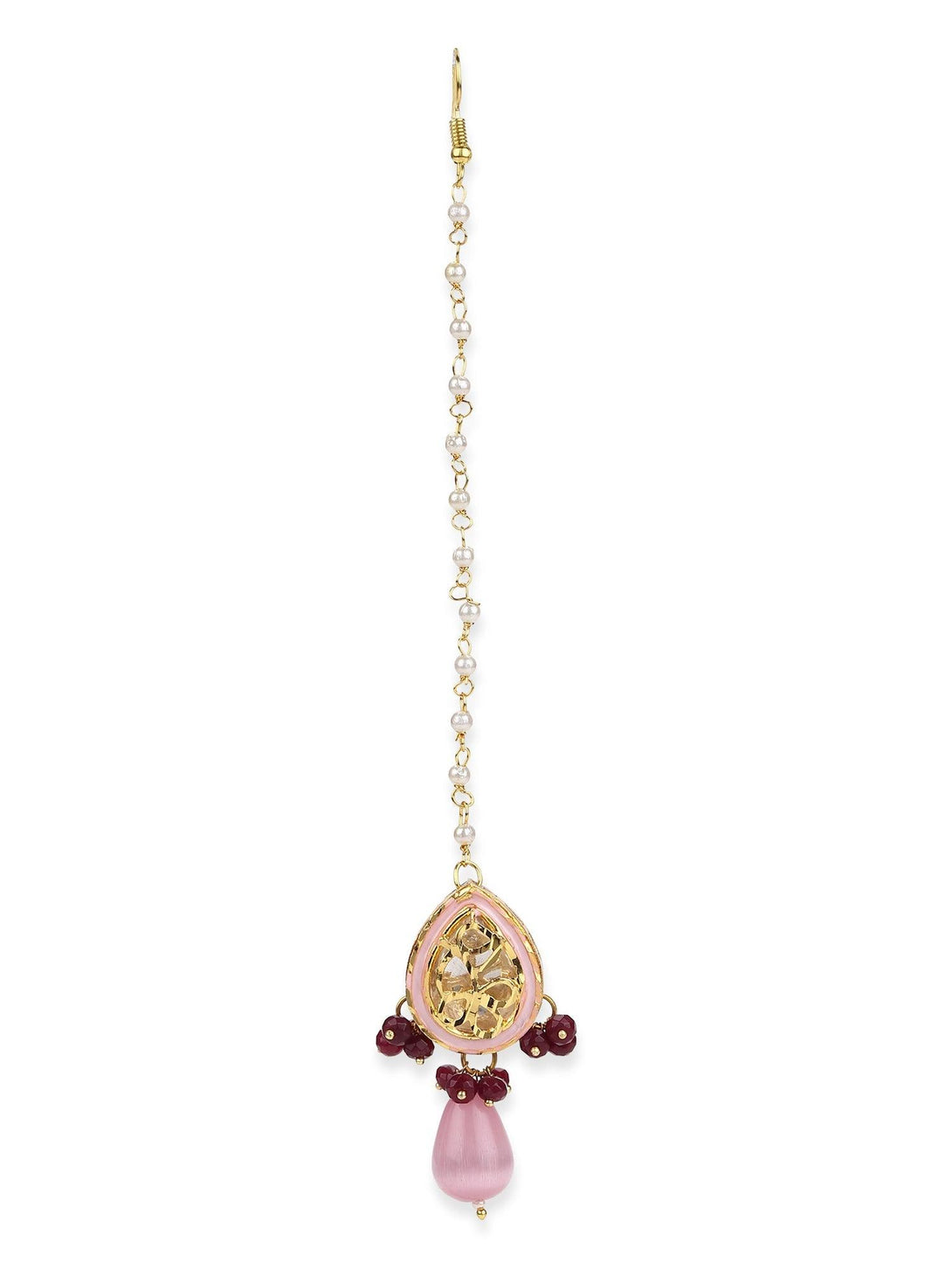 Women's Kundan Maang Tikka - Ruby Raang - Indiakreations