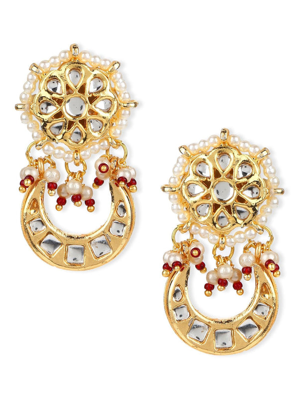 Women's Kundan Earring - Ruby Raang - Indiakreations