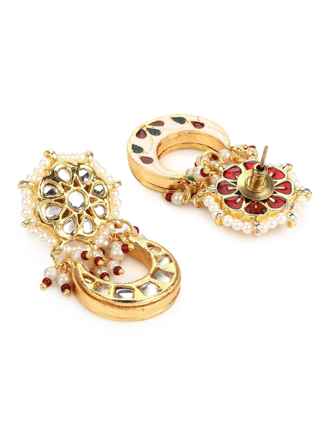 Women's Kundan Earring - Ruby Raang - Indiakreations