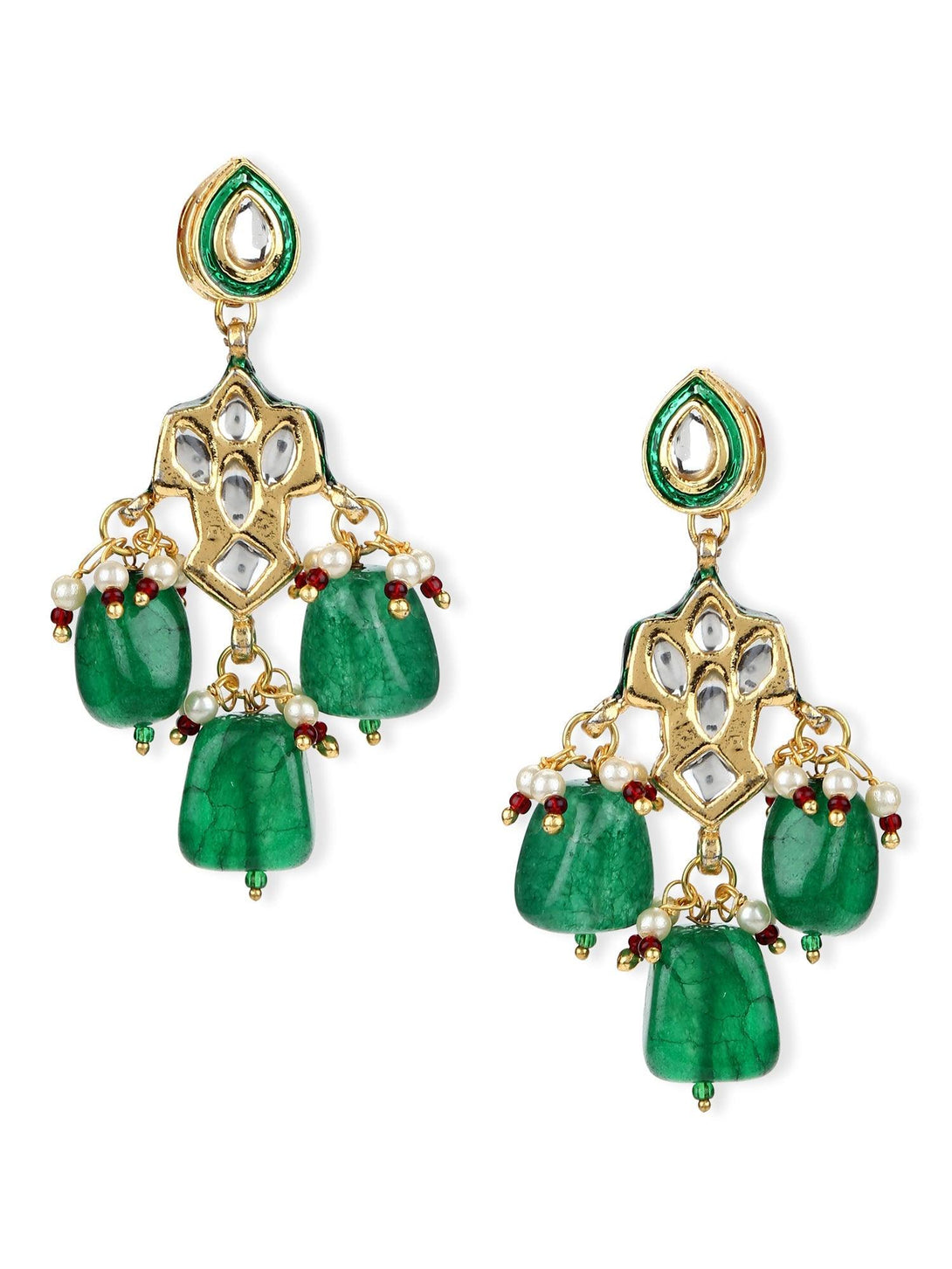 Women's Kundan Earring - Ruby Raang - Indiakreations