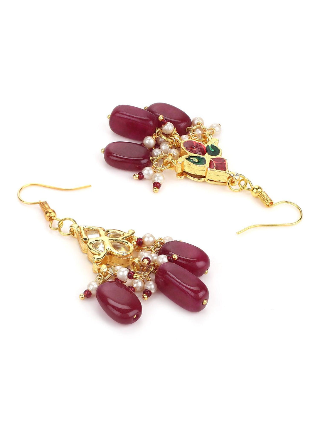 Women's Kundan Earring - Ruby Raang - Indiakreations