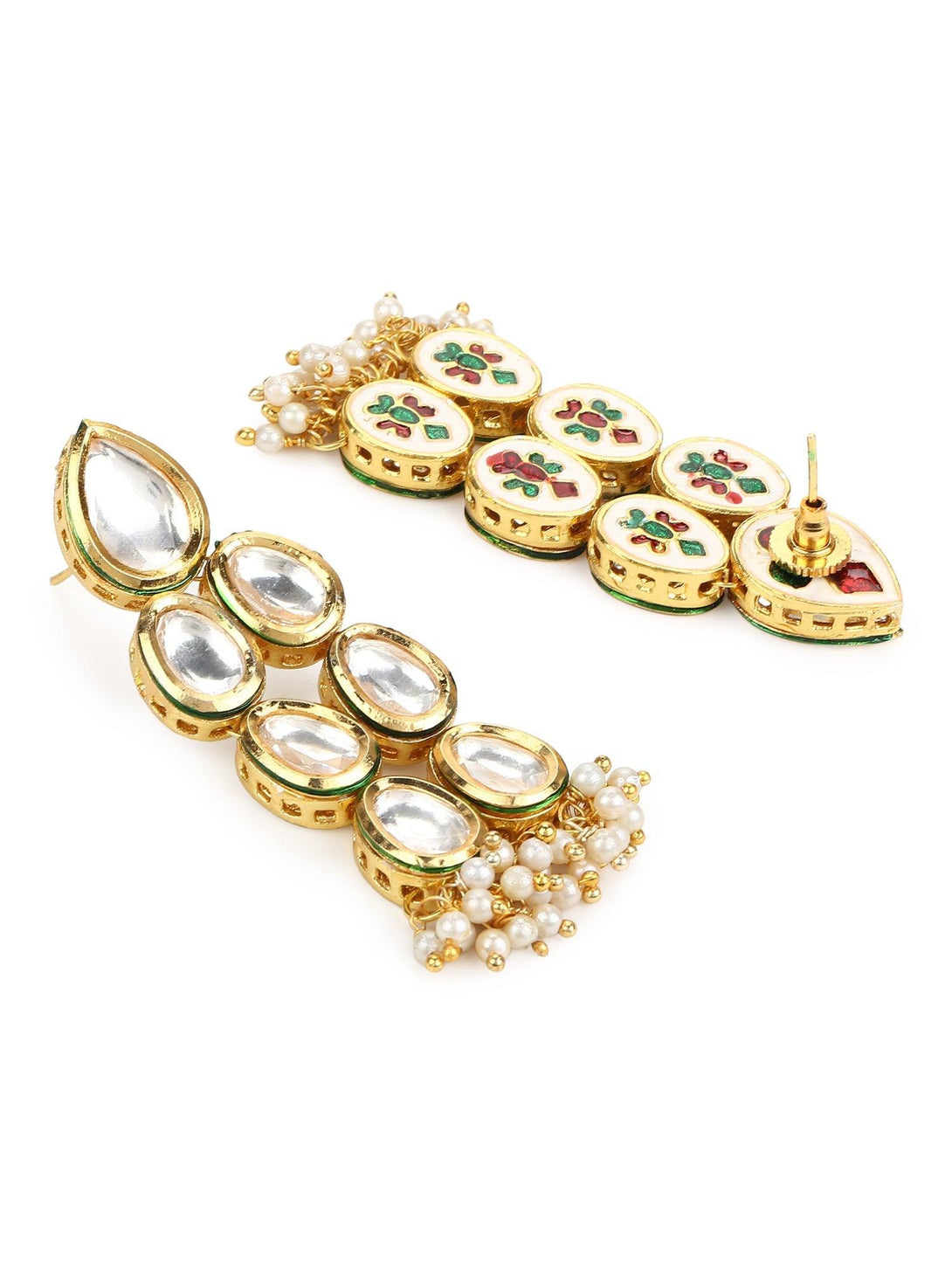 Women's Kundan Earring - Ruby Raang - Indiakreations