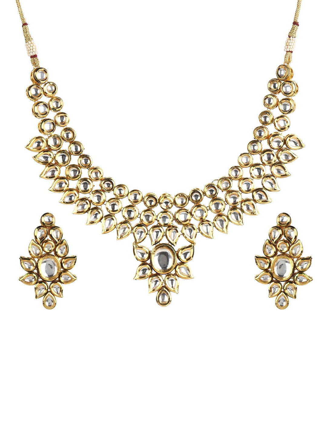 Women's Kundan Choker With Studs - Ruby Raang - Indiakreations