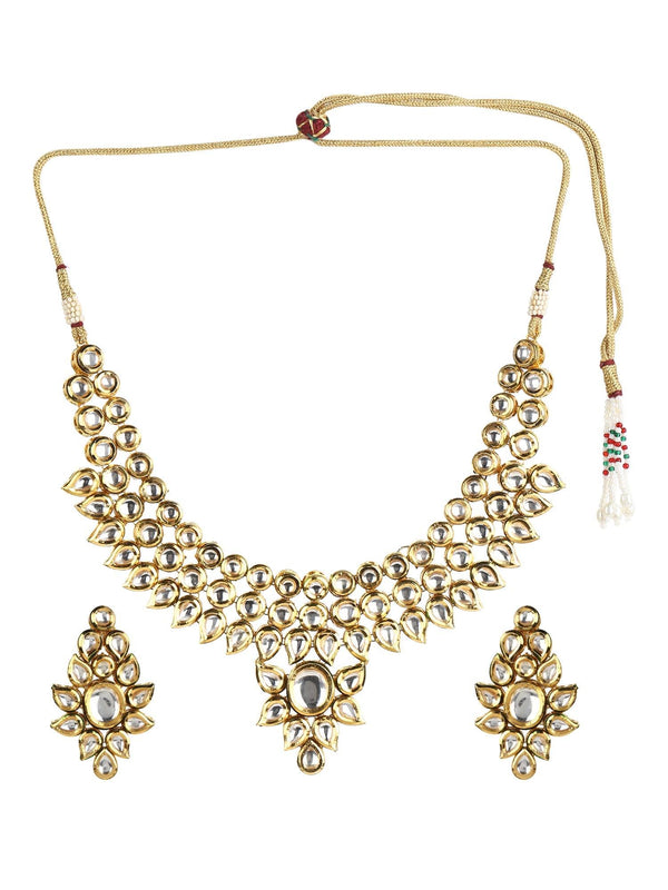 Women's Kundan Choker With Studs - Ruby Raang - Indiakreations