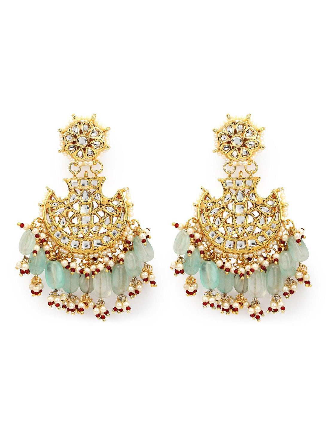 Women's Kundan Earrings - Ruby Raang - Indiakreations