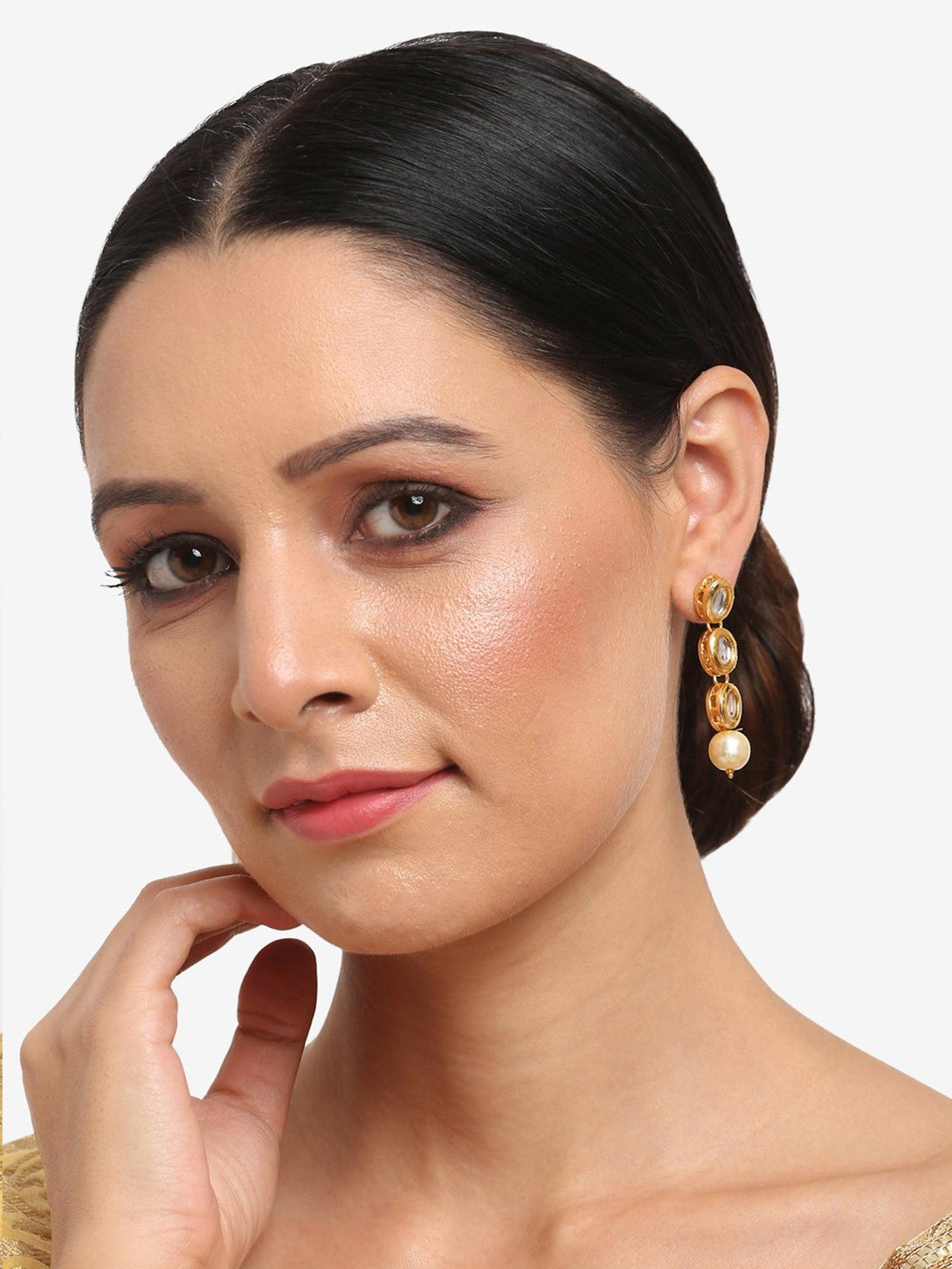 Women's Kundan Earrings - Ruby Raang - Indiakreations