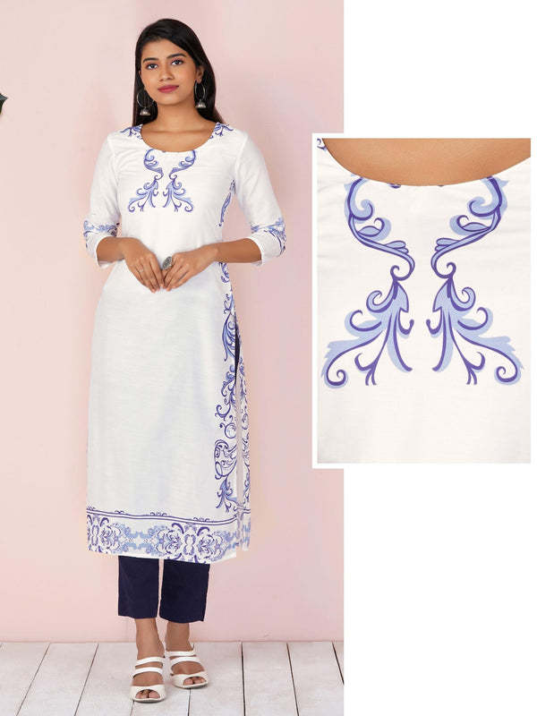 Paisley Printed Muslin Kurti - Indiakreations