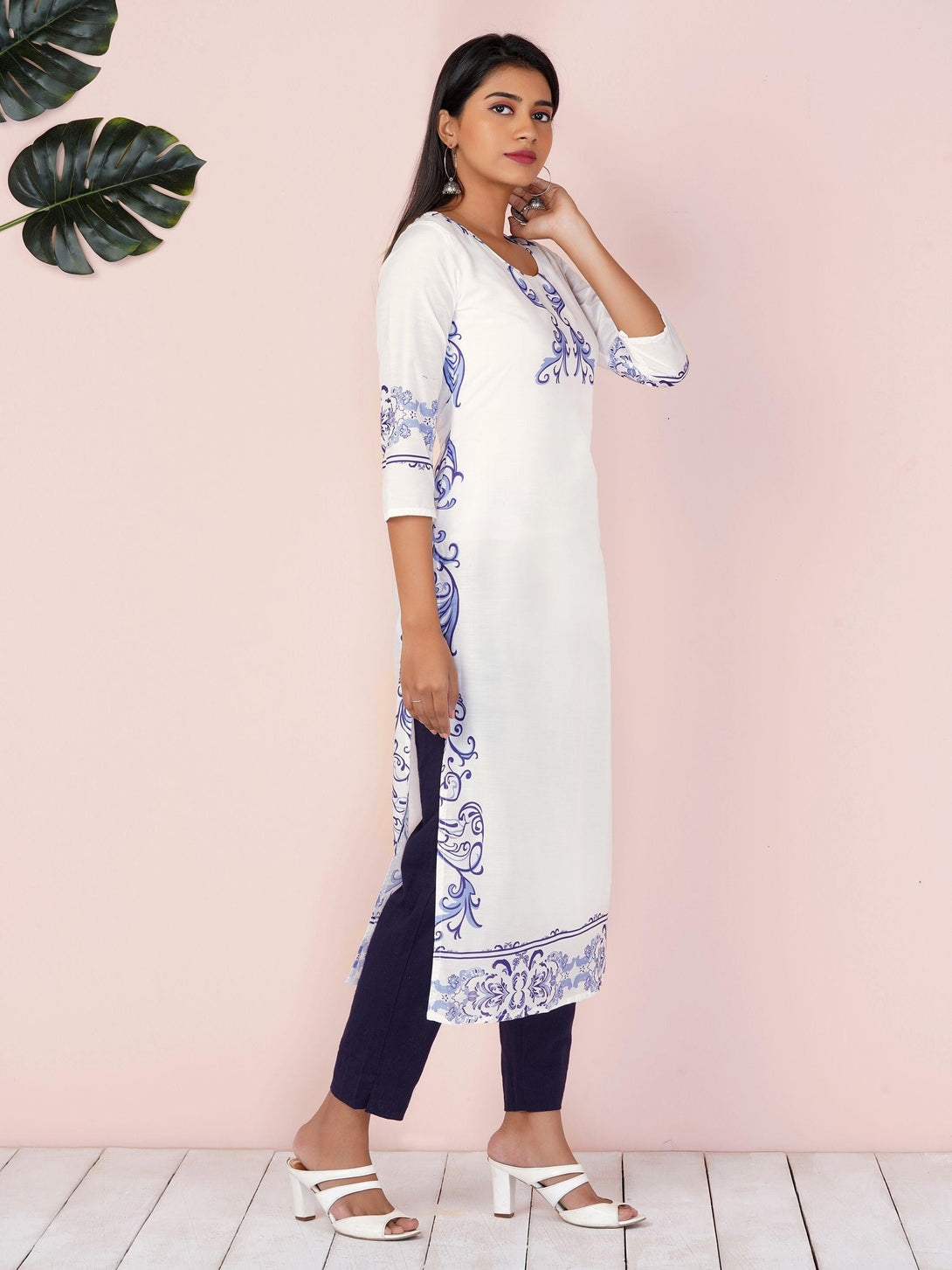 Paisley Printed Muslin Kurti - Indiakreations