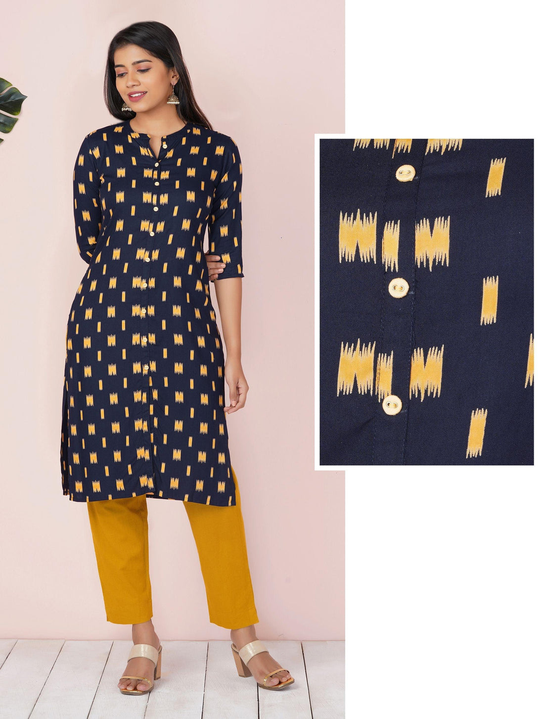 Repeat Quirky Motif Kurta - Indiakreations