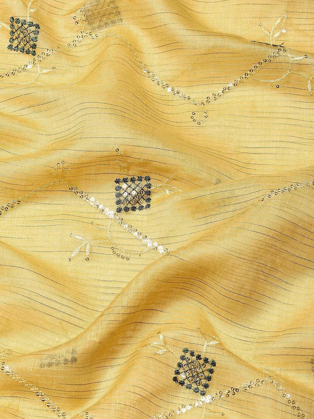 Gorgeous Yellow Embroidered Trendy Festival Saree - Indiakreations