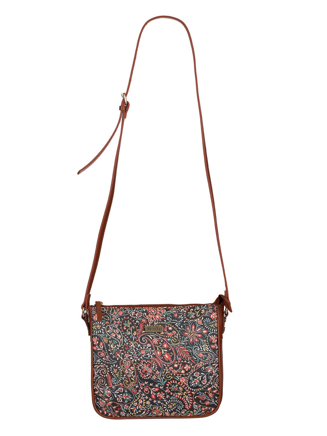 Women's Paisley Play Multicolor Sling Bag - Priyaasi - Indiakreations