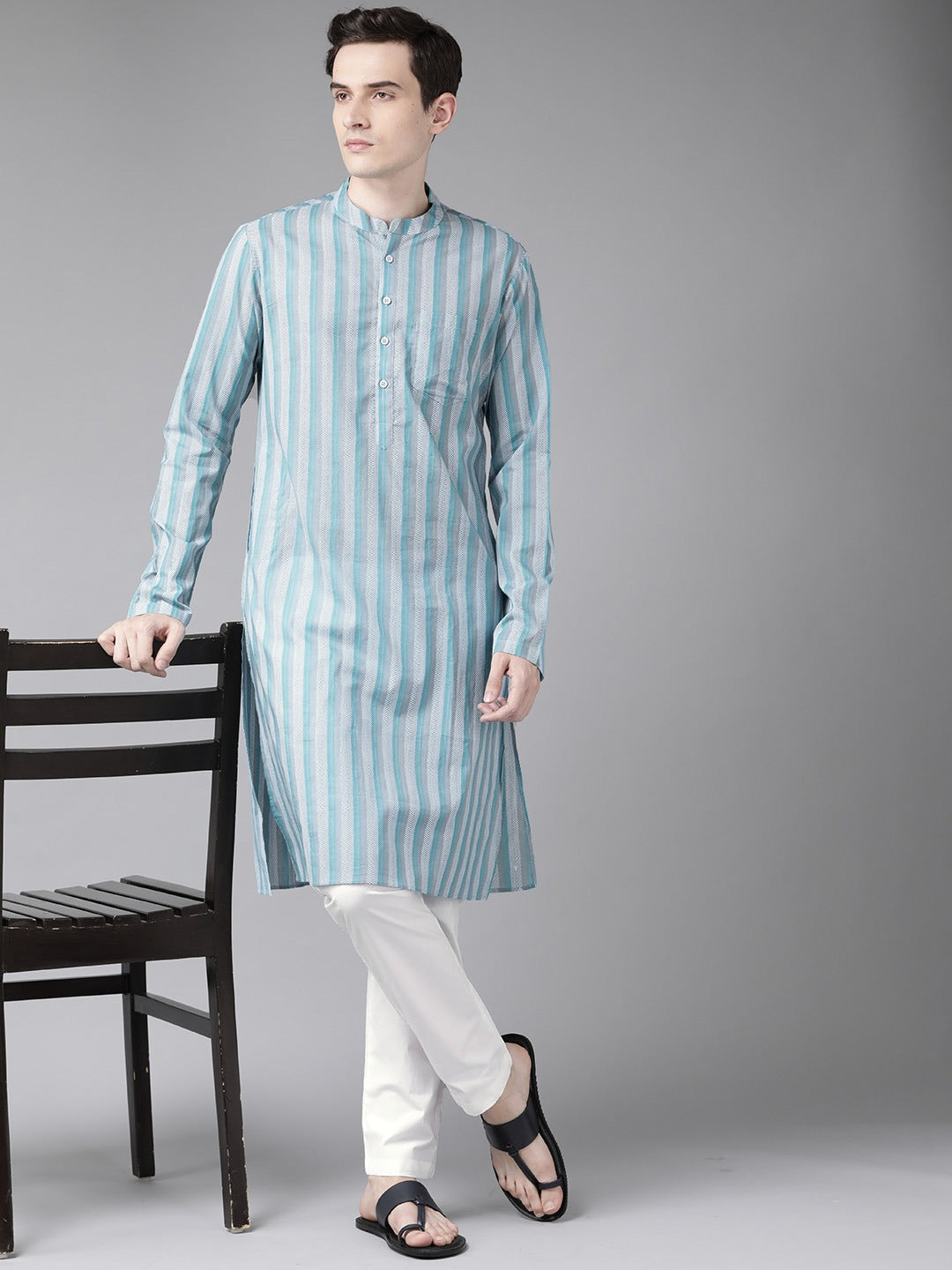 Men's Multi Printed Straight Kurta - See Designs