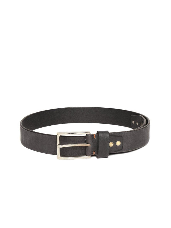 Women's Black Broad Gunmetal Studded Leather Belt - SASSAFRAS - Indiakreations