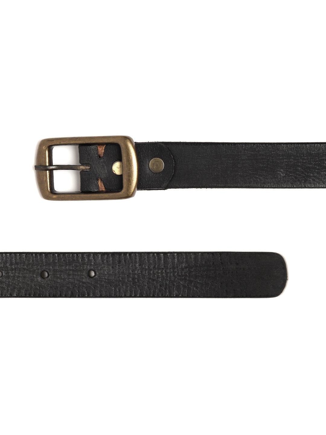 Women's Black Leather Star Studded Belt - SASSAFRAS - Indiakreations