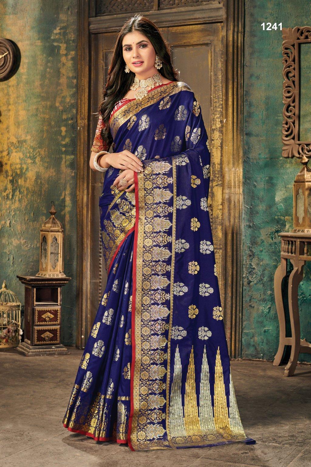 Women's Silk Woven Work Traditional saree - Sangam Prints - Indiakreations